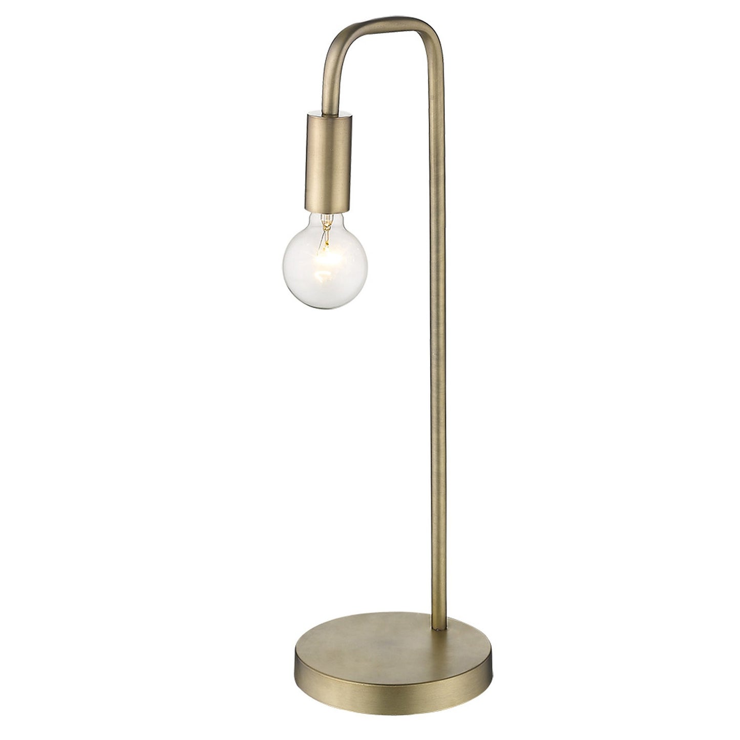 Perret 1-Light Aged Brass Table Lamp By Homeroots | Table Lamps | Modishstore - 2