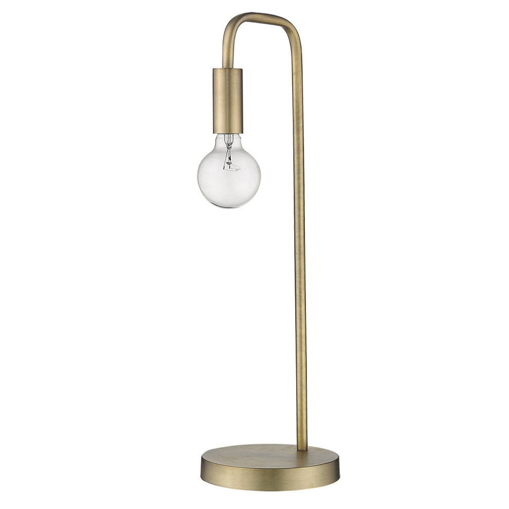 Perret 1-Light Aged Brass Table Lamp By Homeroots | Table Lamps | Modishstore - 3