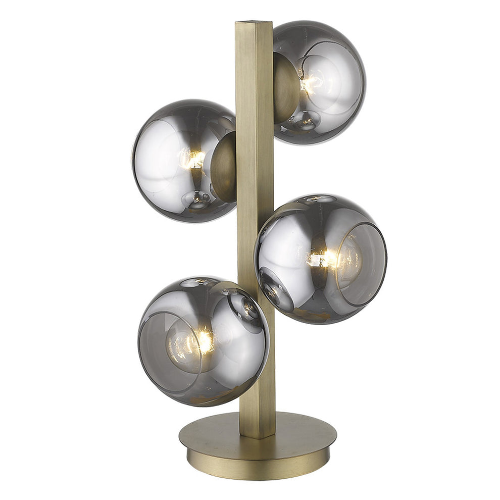 Lunette 4-Light Aged Brass Table Lamp By Homeroots | Table Lamps | Modishstore - 2