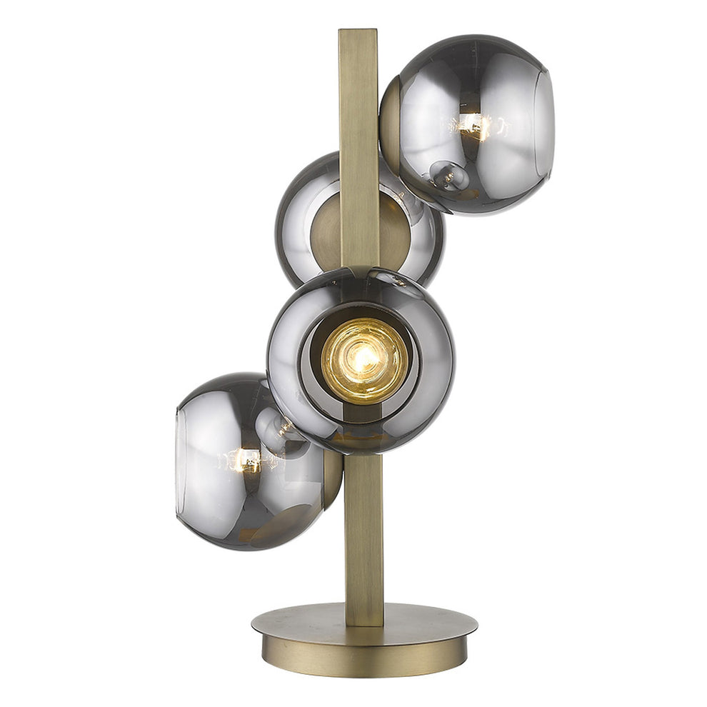Lunette 4-Light Aged Brass Table Lamp By Homeroots | Table Lamps | Modishstore - 3