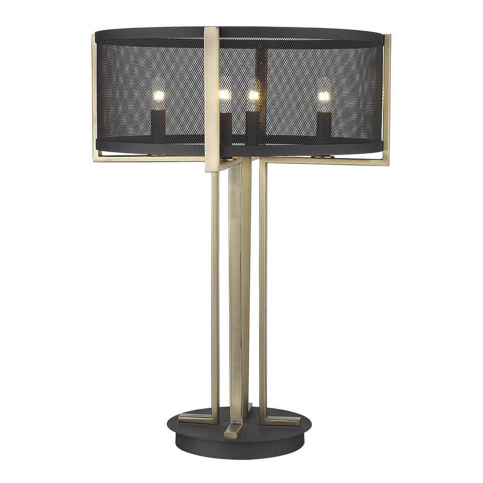 Trend Home 4-Light Matte Black Table Lamp By Homeroots | Table Lamps | Modishstore - 2