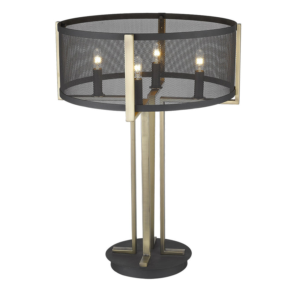 Trend Home 4-Light Matte Black Table Lamp By Homeroots | Table Lamps | Modishstore - 3