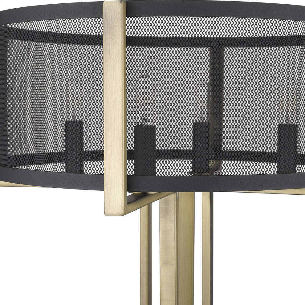 Trend Home 4-Light Matte Black Table Lamp By Homeroots | Table Lamps | Modishstore - 6