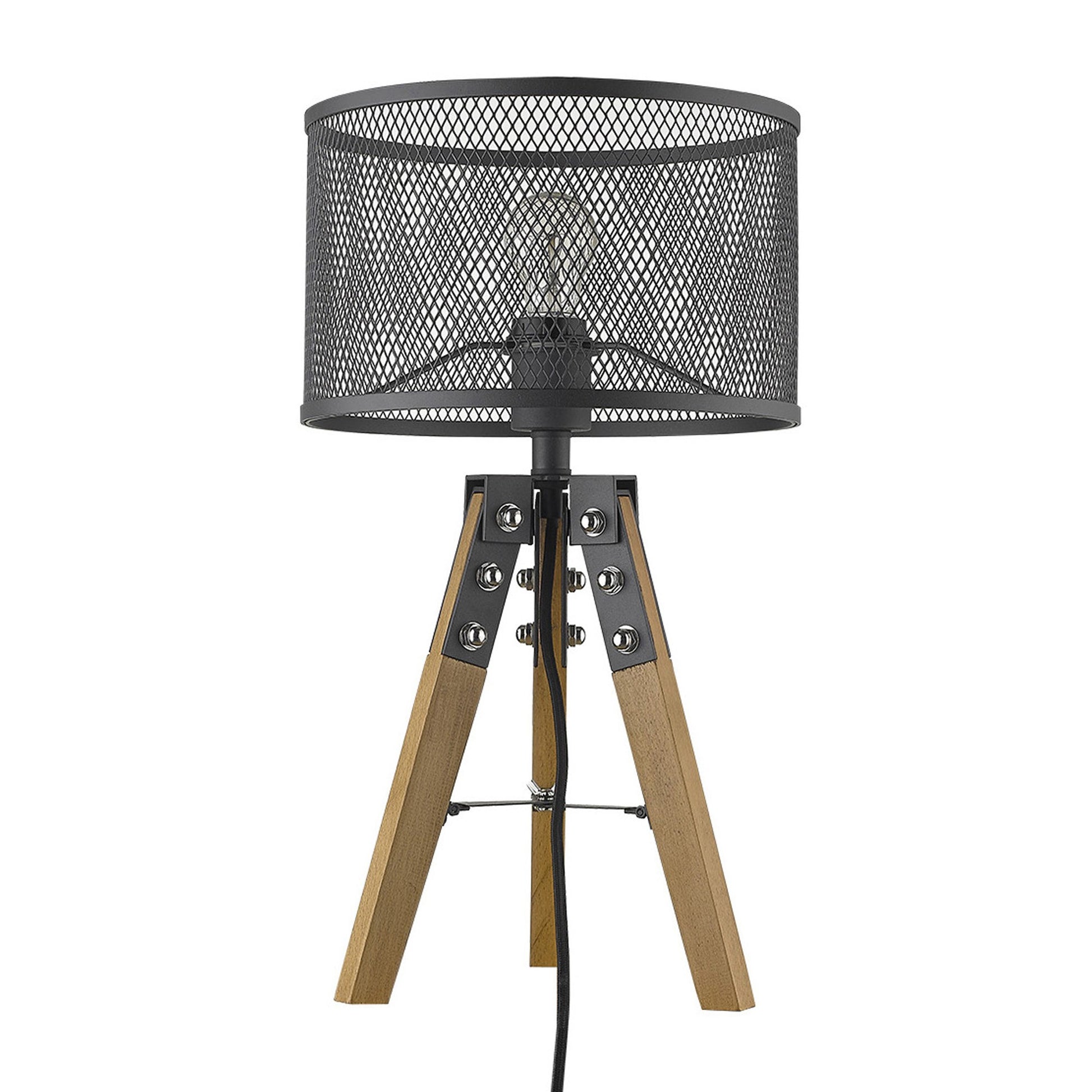 Capprice 1-Light Matte Black Table Lamp By Homeroots | Table Lamps | Modishstore