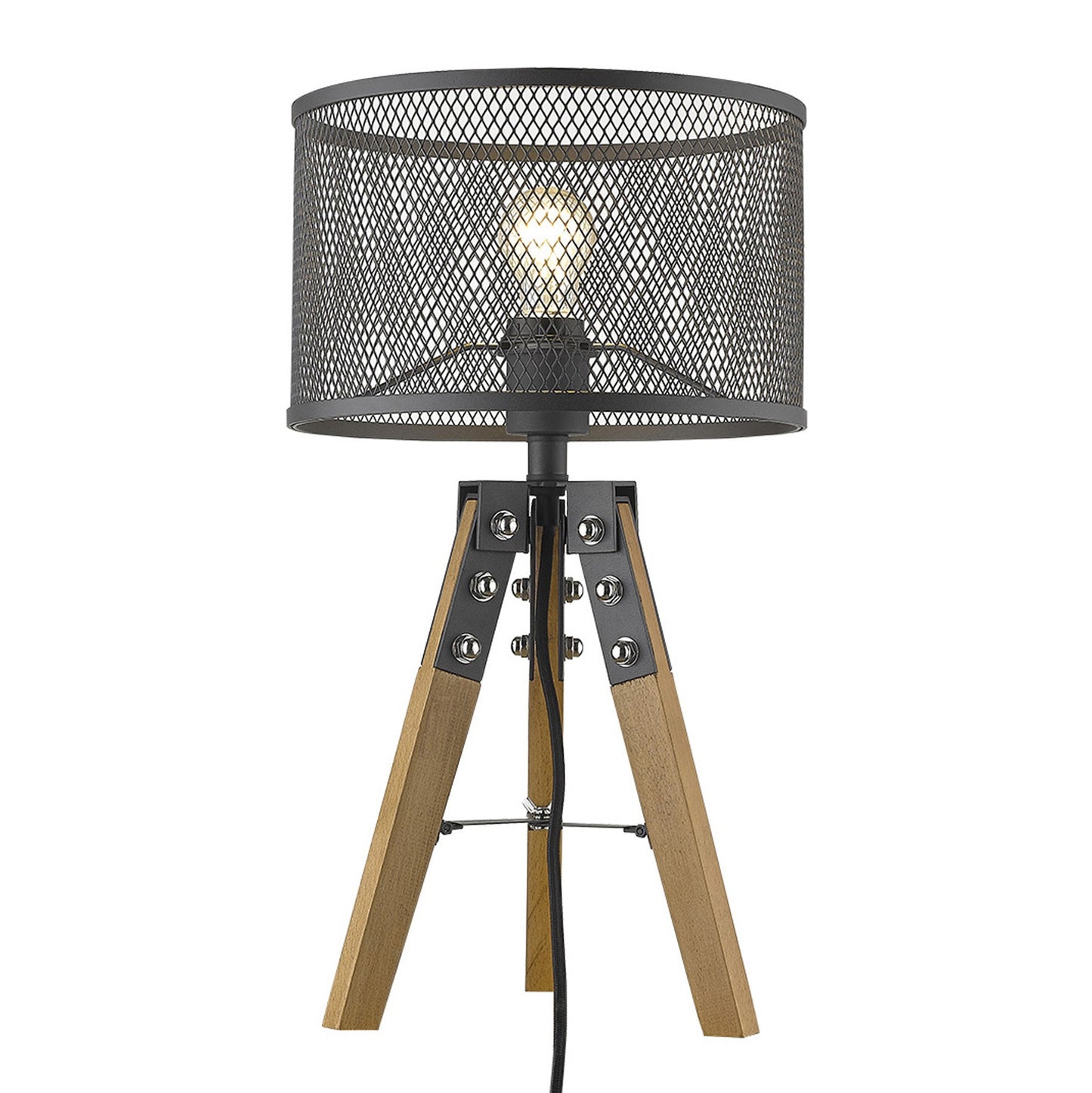 Capprice 1-Light Matte Black Table Lamp By Homeroots | Table Lamps | Modishstore - 2