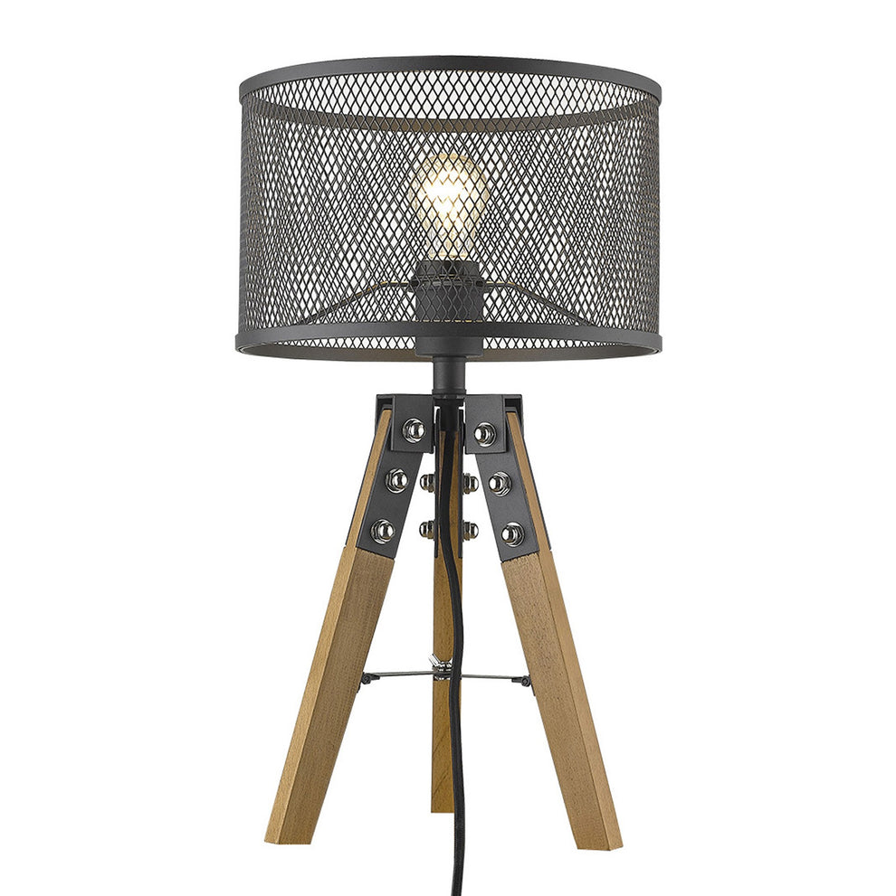 Capprice 1-Light Matte Black Table Lamp By Homeroots | Table Lamps | Modishstore - 2