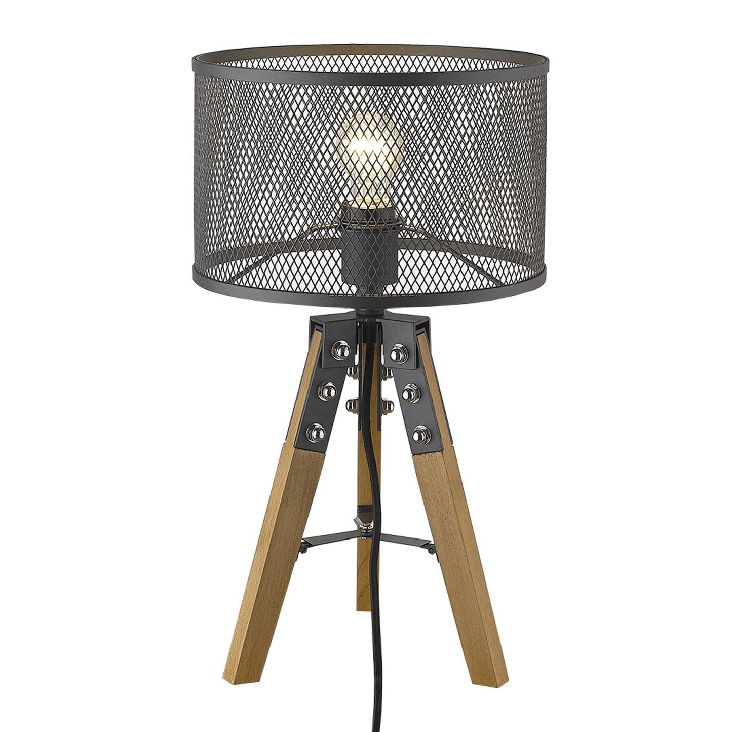 Capprice 1-Light Matte Black Table Lamp By Homeroots | Table Lamps | Modishstore - 3