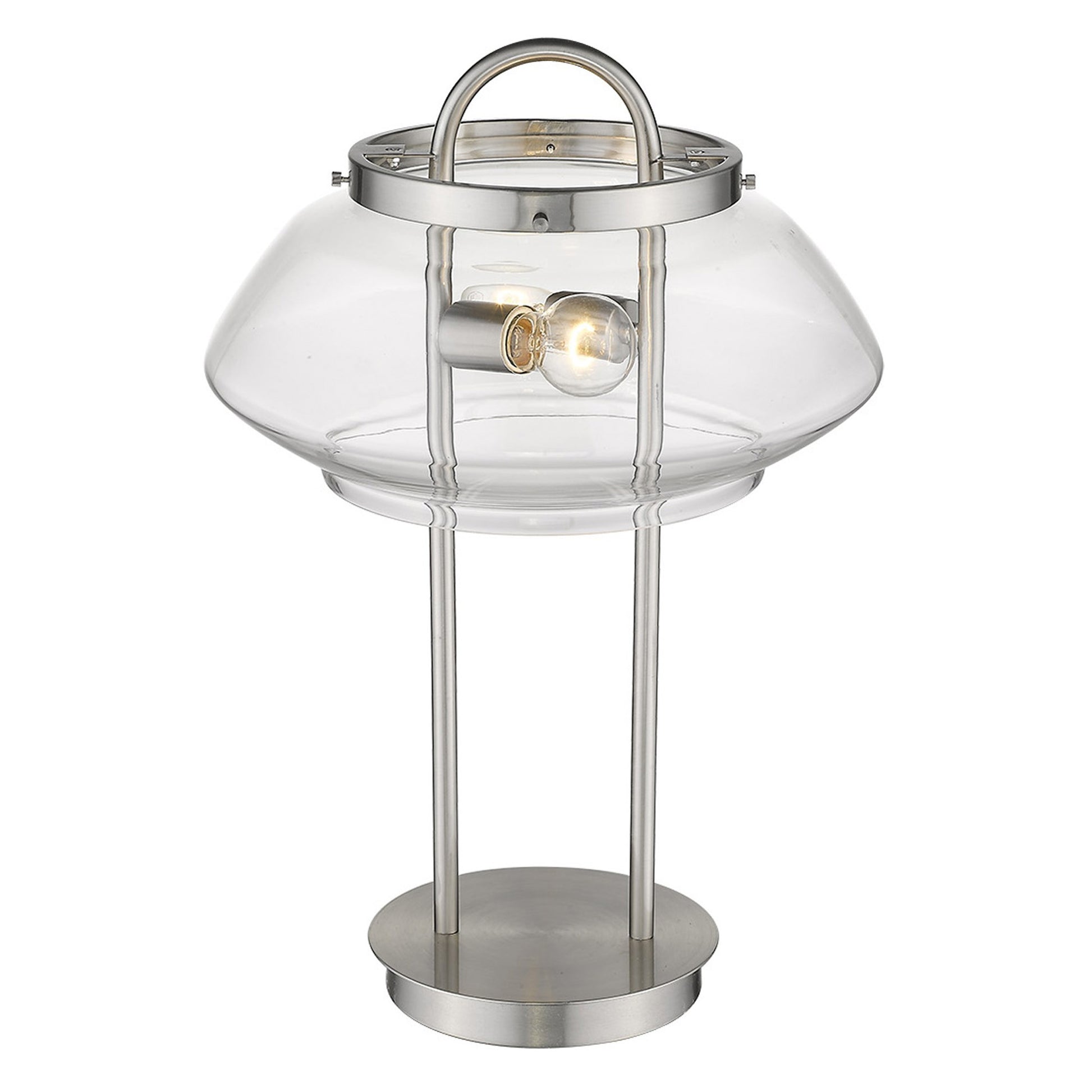 Garner 2-Light Satin Nickel Table Lamp By Homeroots | Table Lamps | Modishstore - 4