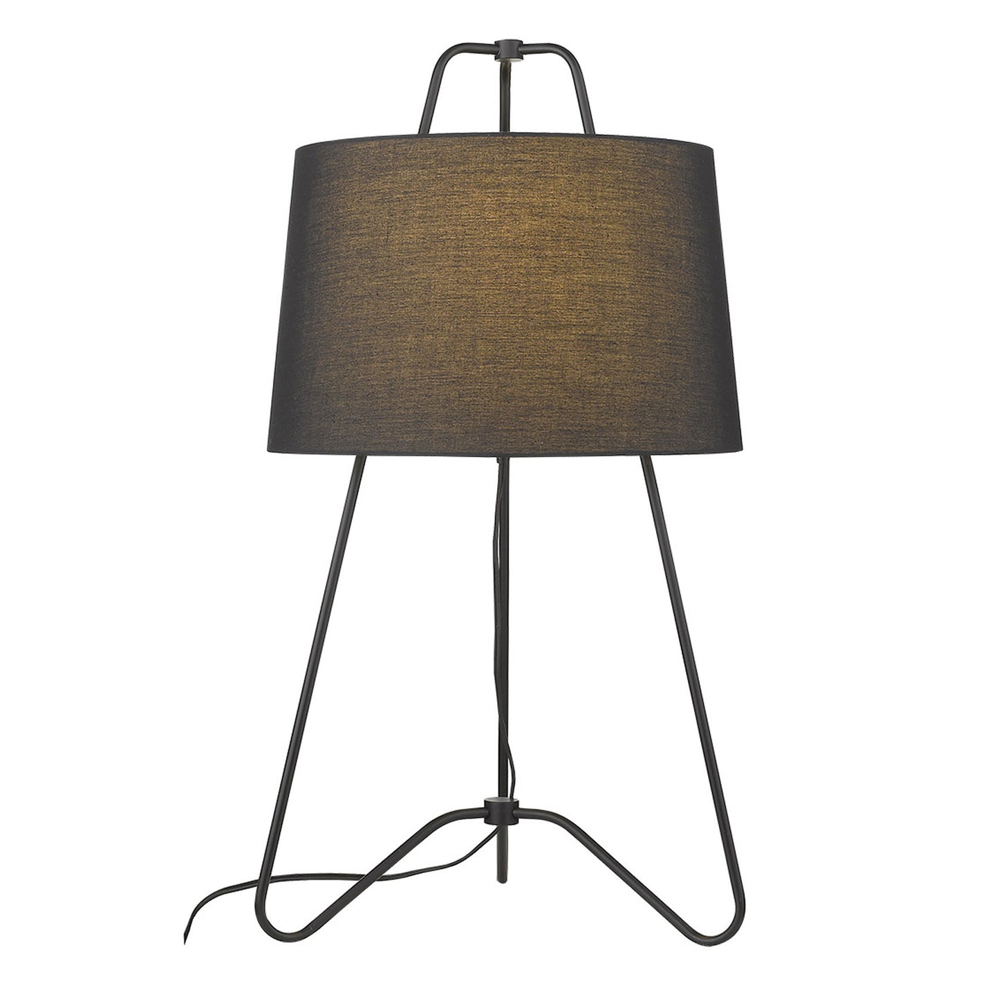 Lamia 1-Light Matte Black Table Lamp By Homeroots | Table Lamps | Modishstore - 2