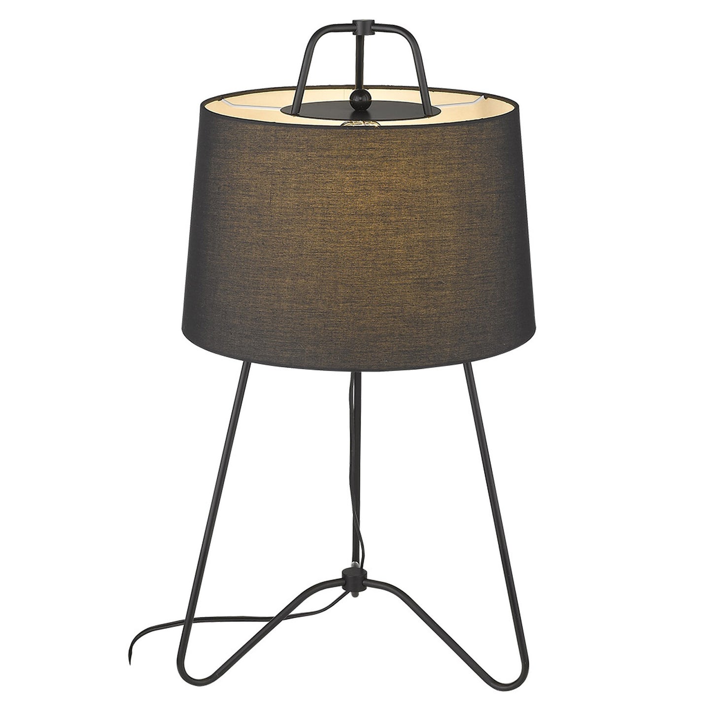Lamia 1-Light Matte Black Table Lamp By Homeroots | Table Lamps | Modishstore - 4