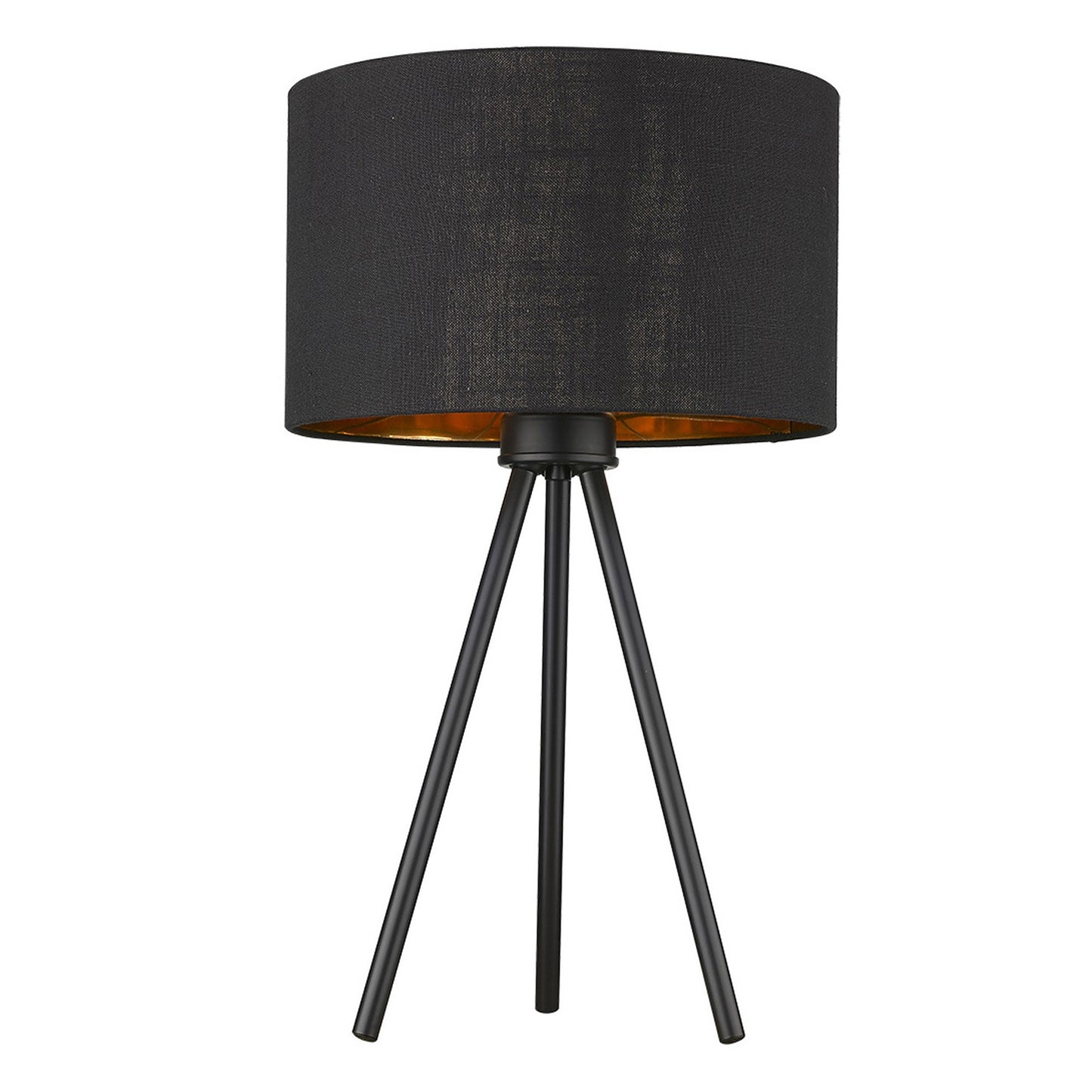 Matte Black and Black Fabric Table Lamp By Homeroots | Table Lamps | Modishstore - 2