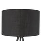Matte Black and Black Fabric Table Lamp By Homeroots | Table Lamps | Modishstore - 5