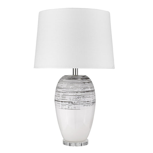 Trend Home 1-Light Polished Nickel Table Lamp By Homeroots - 399158 | Table Lamps | Modishstore