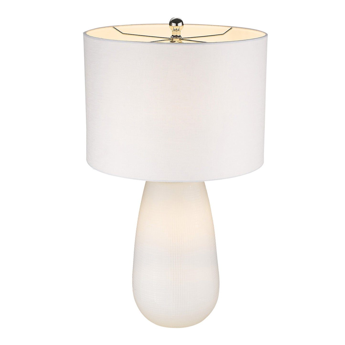 Trend Home 1-Light White Table Lamp By Homeroots - 399163 | Table Lamps | Modishstore - 3