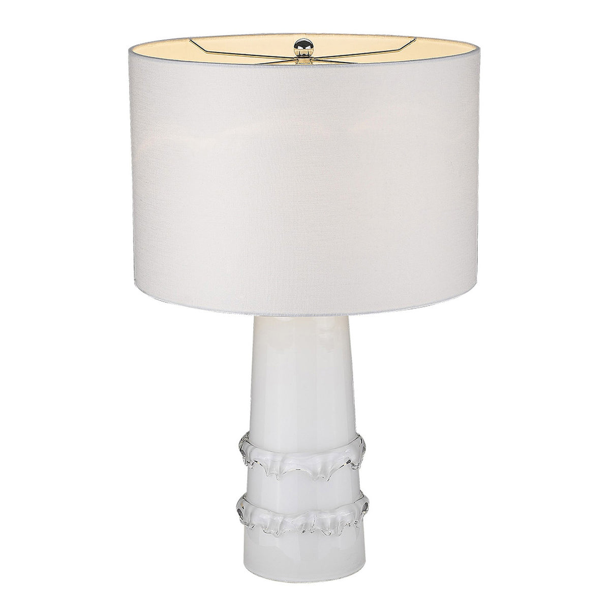 Trend Home 1-Light White Table Lamp By Homeroots - 399174 | Table Lamps | Modishstore - 3