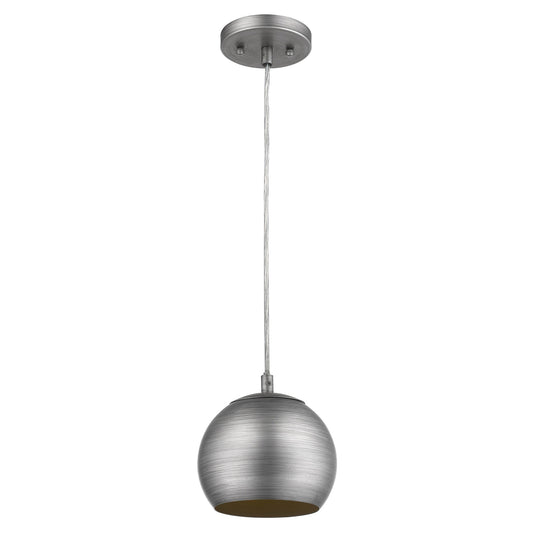 Light Gray and Gold Hanging Dome Light By Homeroots | Pendant Lamps | Modishstore