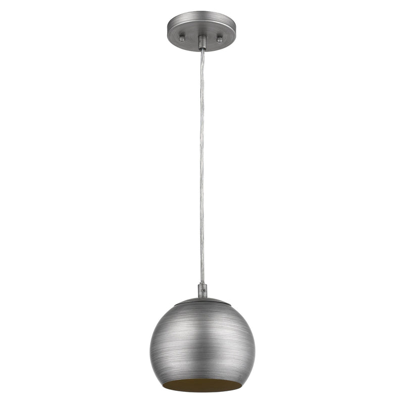 Light Gray and Gold Hanging Dome Light By Homeroots | Pendant Lamps | Modishstore