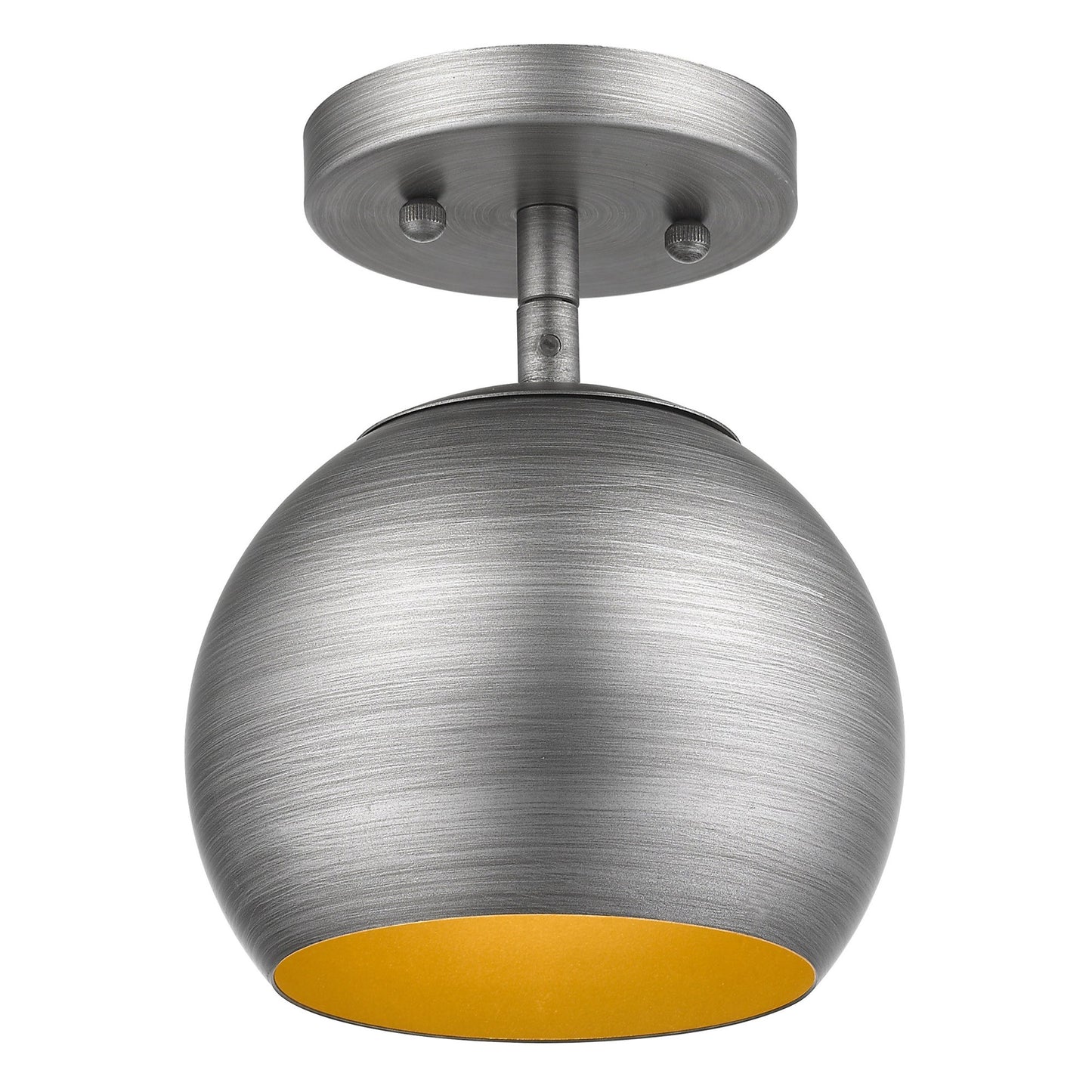 Light Gray and Gold Hanging Dome Light By Homeroots | Pendant Lamps | Modishstore - 4