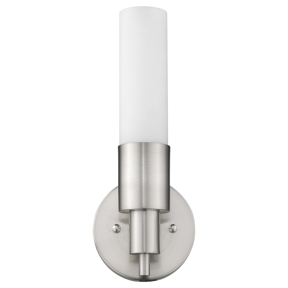 Silver Narrow Wall Light with Frosted Glass Shade By Homeroots | Wall Lamps | Modishstore - 3