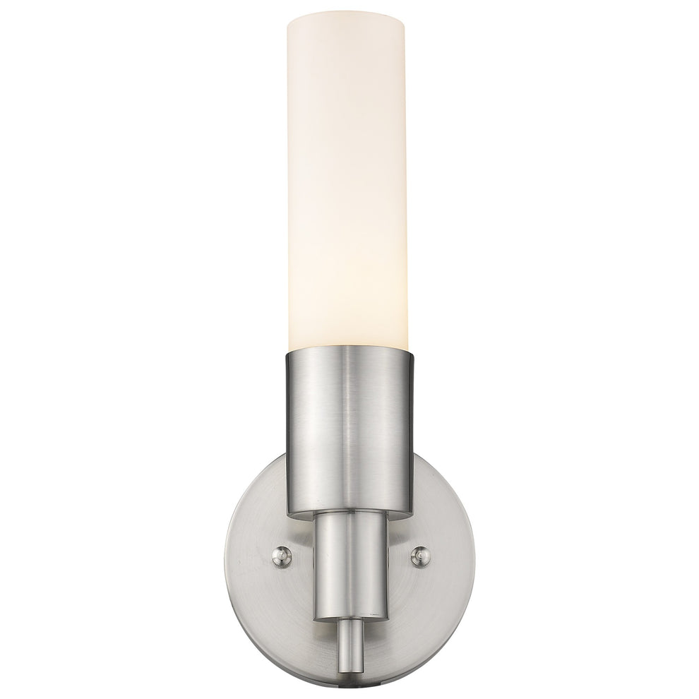 Silver Narrow Wall Light with Frosted Glass Shade By Homeroots | Wall Lamps | Modishstore - 4