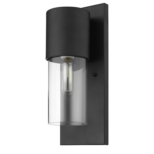 Contemporary Matte Black and Glass Wall Light By Homeroots | Wall Lamps | Modishstore