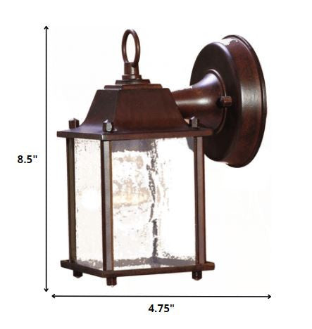 Dark Brown Hanging Waterfall Glass Lantern Wall Light By Homeroots | Wall Lamps | Modishstore - 2