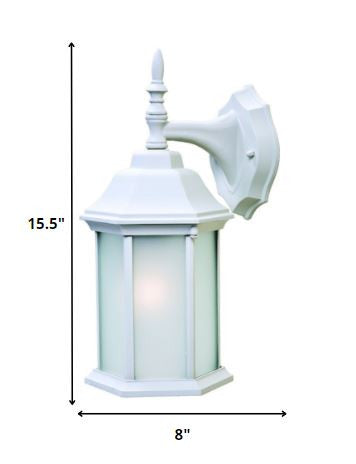 XL White Frosted Glass Swing Arm Wall Light By Homeroots | Wall Lamps | Modishstore - 2