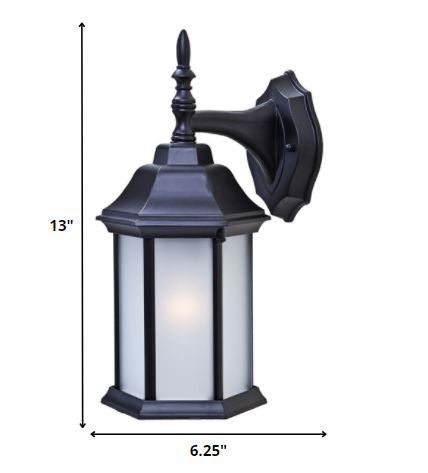 Matte Black Frosted Glass Swing Arm Wall Light By Homeroots | Wall Lamps | Modishstore - 2