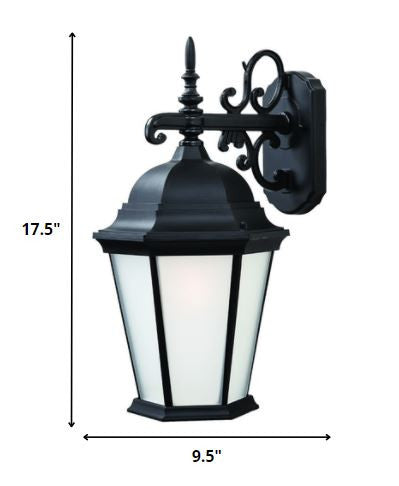 Matte Black Domed Hanging Lantern Wall Light By Homeroots | Wall Lamps | Modishstore - 2