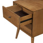 Brown Century Modern Wood 2 Drawer Nightstand By Homeroots | Nightstands | Modishstore - 3