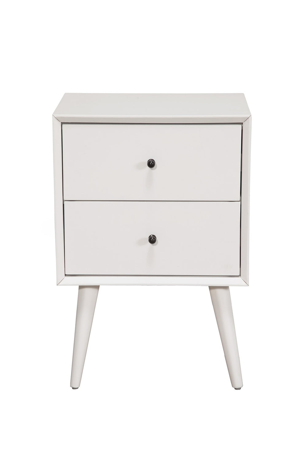 Brown Century Modern Wood 2 Drawer Nightstand By Homeroots | Nightstands | Modishstore - 9