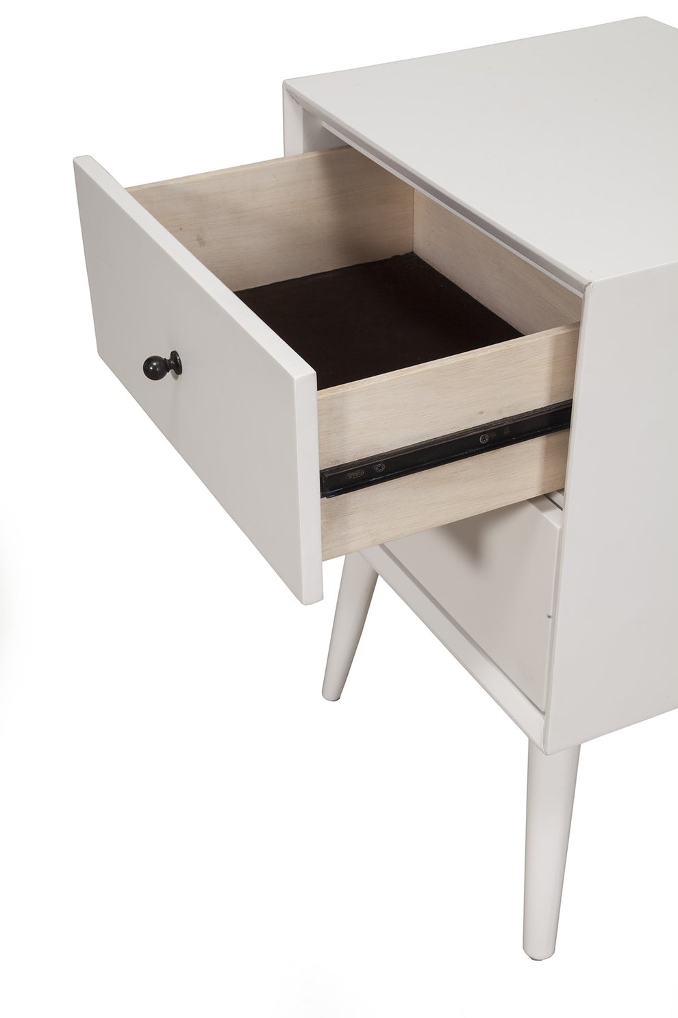 Brown Century Modern Wood 2 Drawer Nightstand By Homeroots | Nightstands | Modishstore - 10