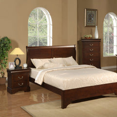 Solid Wood Cappuccino 2 Drawer Nightstand By Homeroots