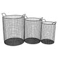 Set of Three Metal Wire Storage Baskets By Homeroots | Bins, Baskets & Buckets | Modishstore - 2