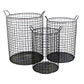 Set of Three Metal Wire Storage Baskets By Homeroots | Bins, Baskets & Buckets | Modishstore - 4