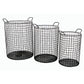 Set of Three Metal Wire Storage Baskets By Homeroots | Bins, Baskets & Buckets | Modishstore - 7