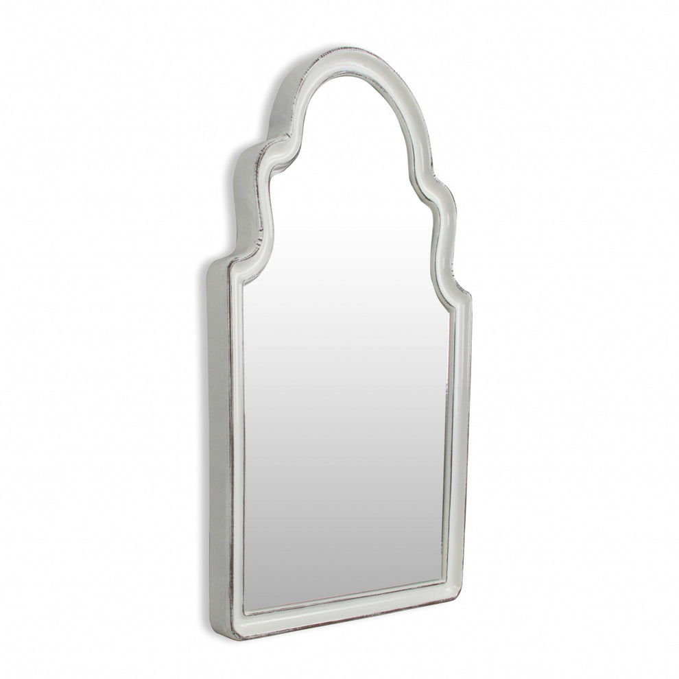 Vintage Curved Gray Wall Mirror By Homeroots | Mirrors | Modishstore - 8