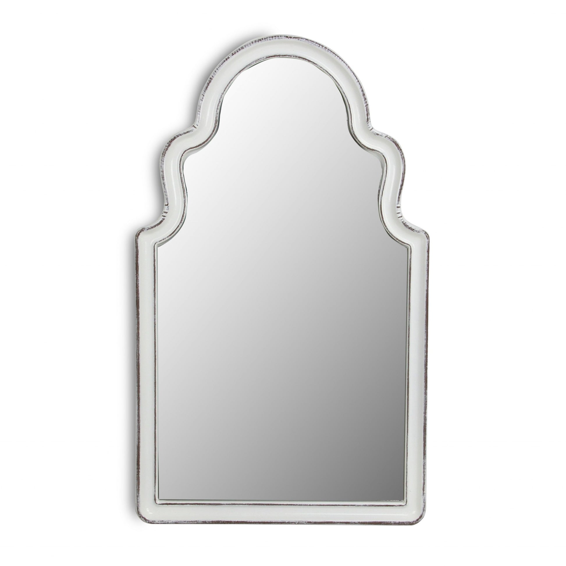 Vintage Curved Gray Wall Mirror By Homeroots | Mirrors | Modishstore - 10
