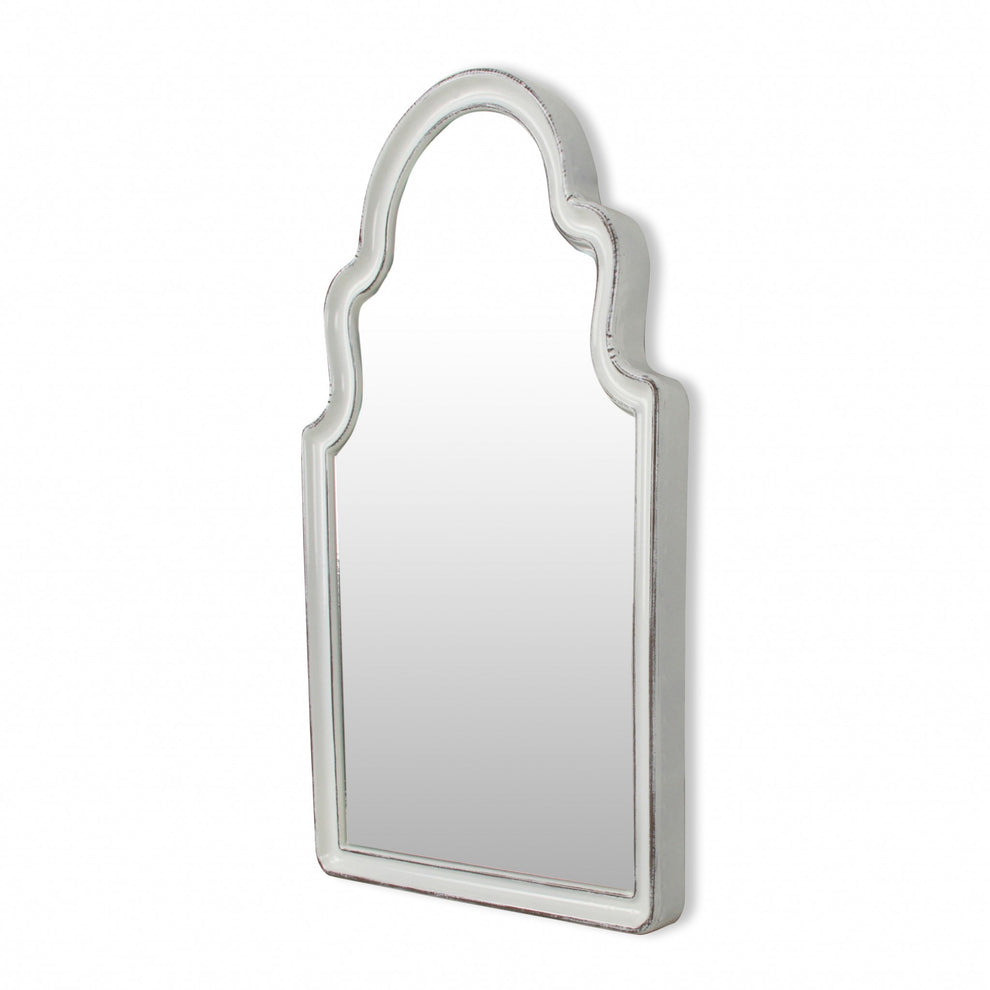 Vintage Curved Gray Wall Mirror By Homeroots | Mirrors | Modishstore - 11