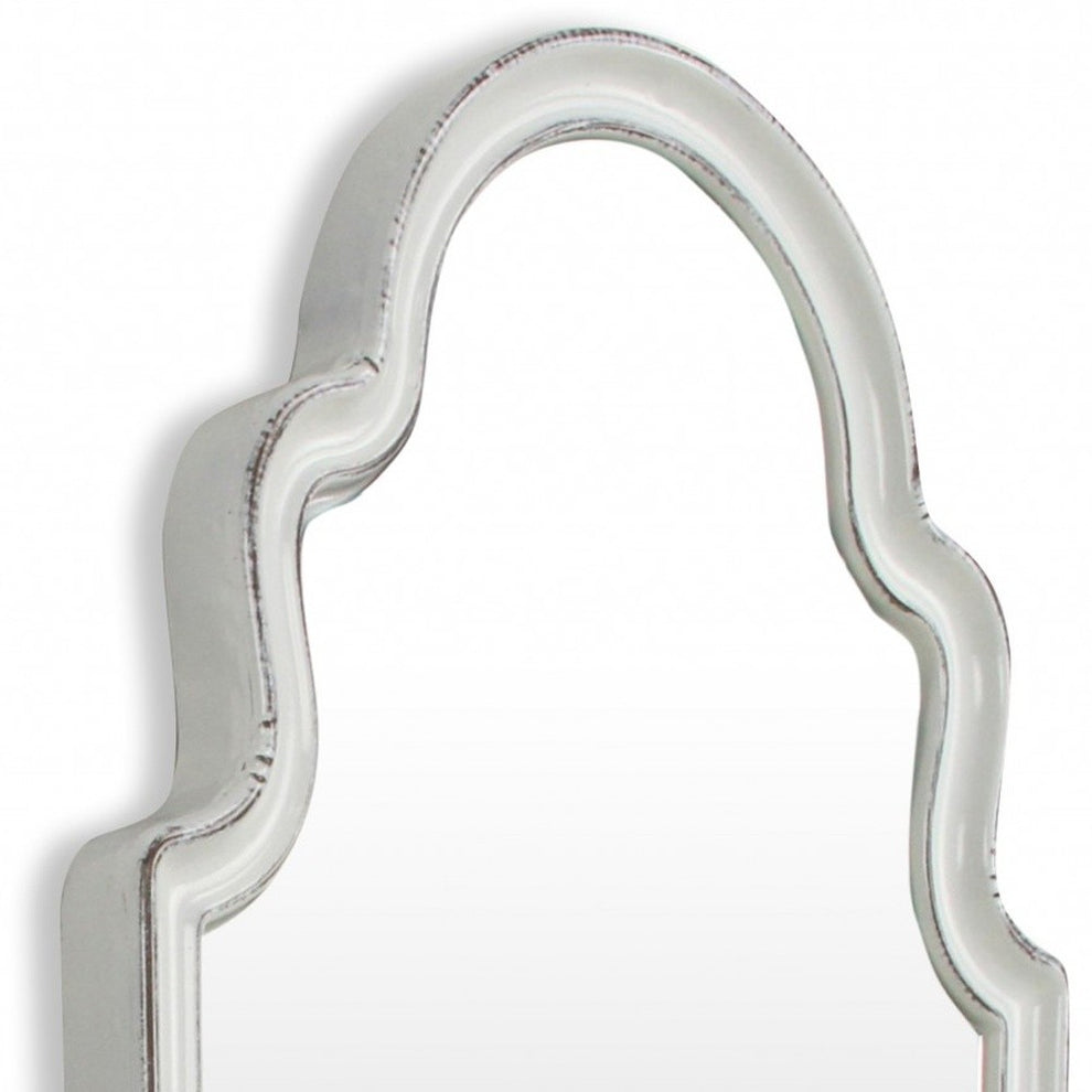 Vintage Curved Gray Wall Mirror By Homeroots | Mirrors | Modishstore - 12