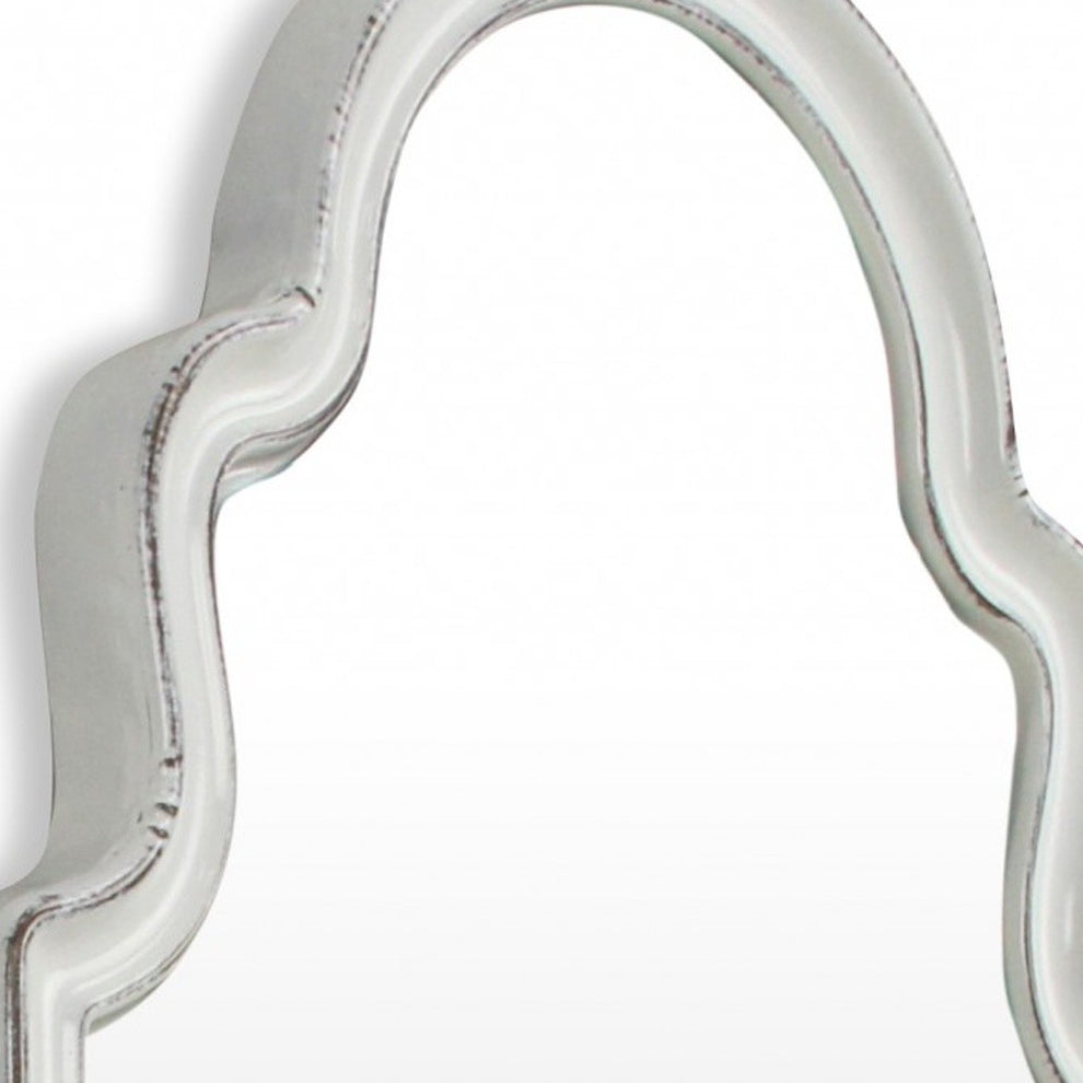 Vintage Curved Gray Wall Mirror By Homeroots | Mirrors | Modishstore - 13