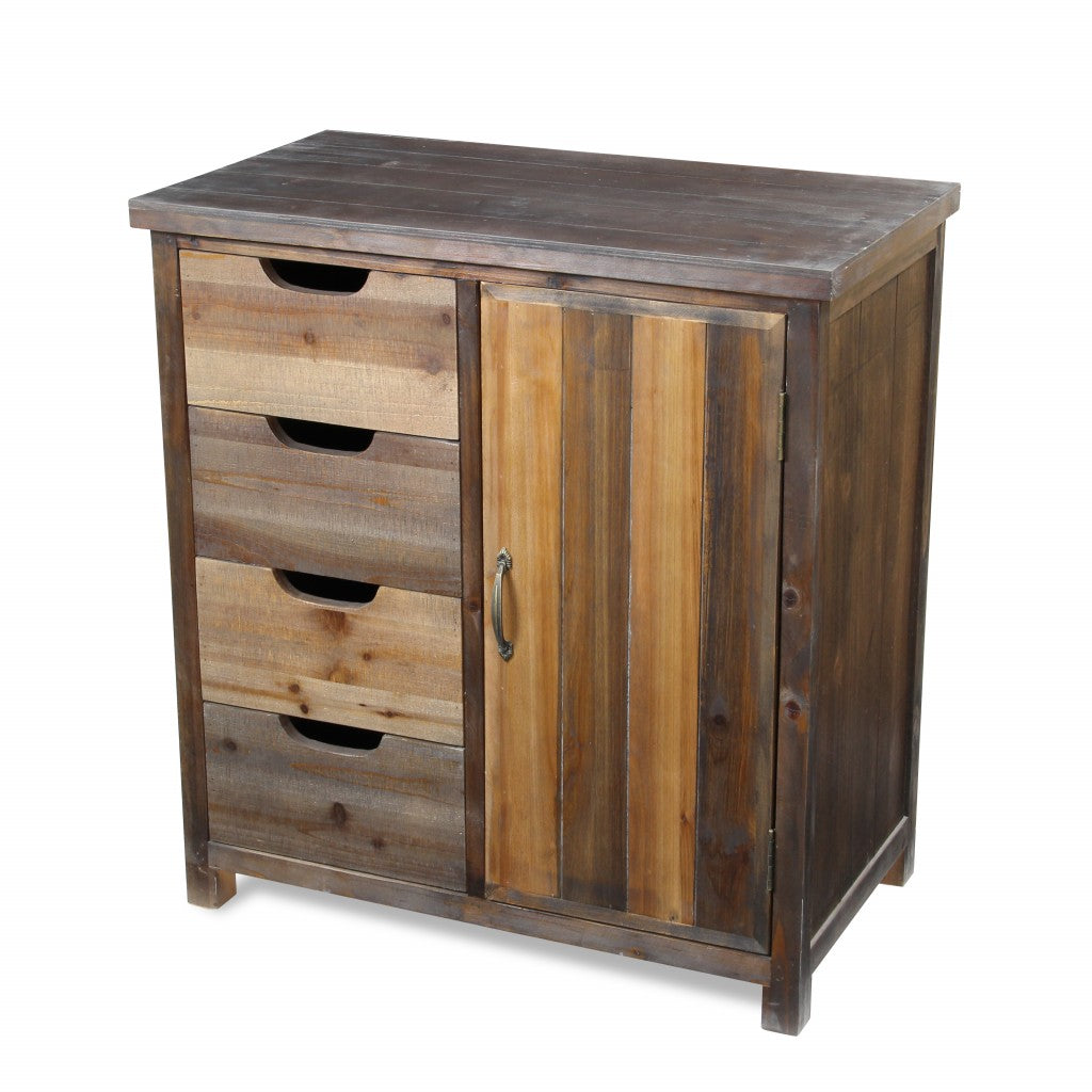 Rustic Natural Accent Storage Cabinet By Homeroots | Cabinets | Modishstore - 2