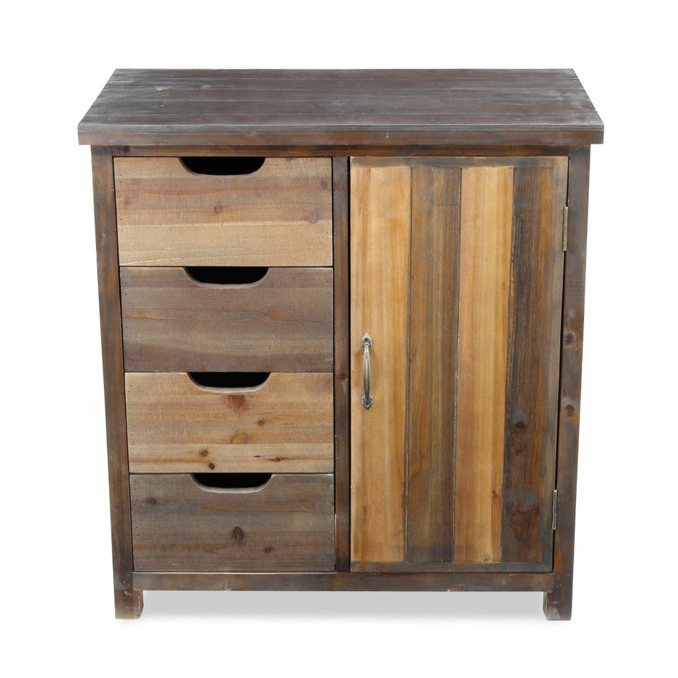 Rustic Natural Accent Storage Cabinet By Homeroots | Cabinets | Modishstore - 3