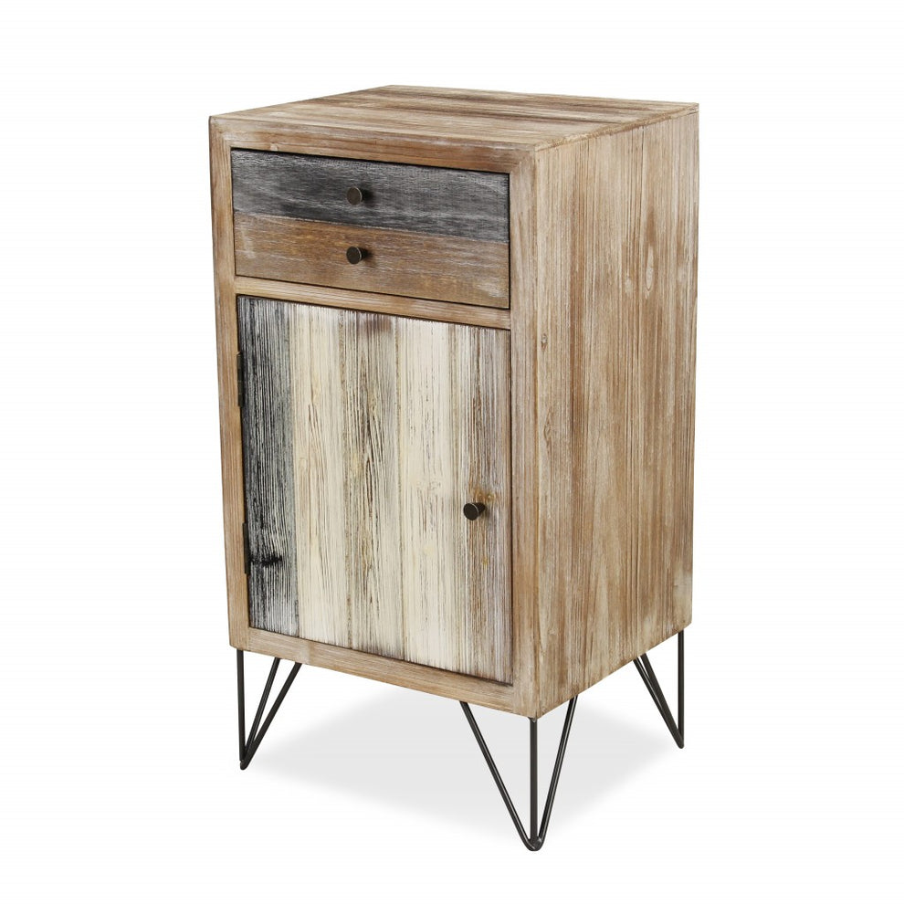Modern Urban Rustic End Or Side Table By Homeroots | Side Tables | Modishstore - 2