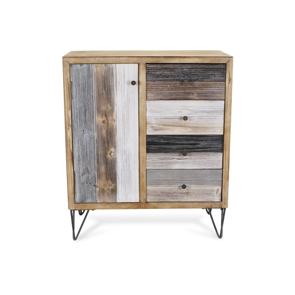 Modern Urban Rustic Accent Storage Cabinet By Homeroots | Cabinets | Modishstore - 3