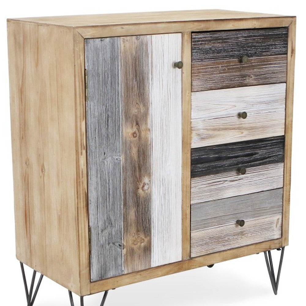Modern Urban Rustic Accent Storage Cabinet By Homeroots | Cabinets | Modishstore - 5