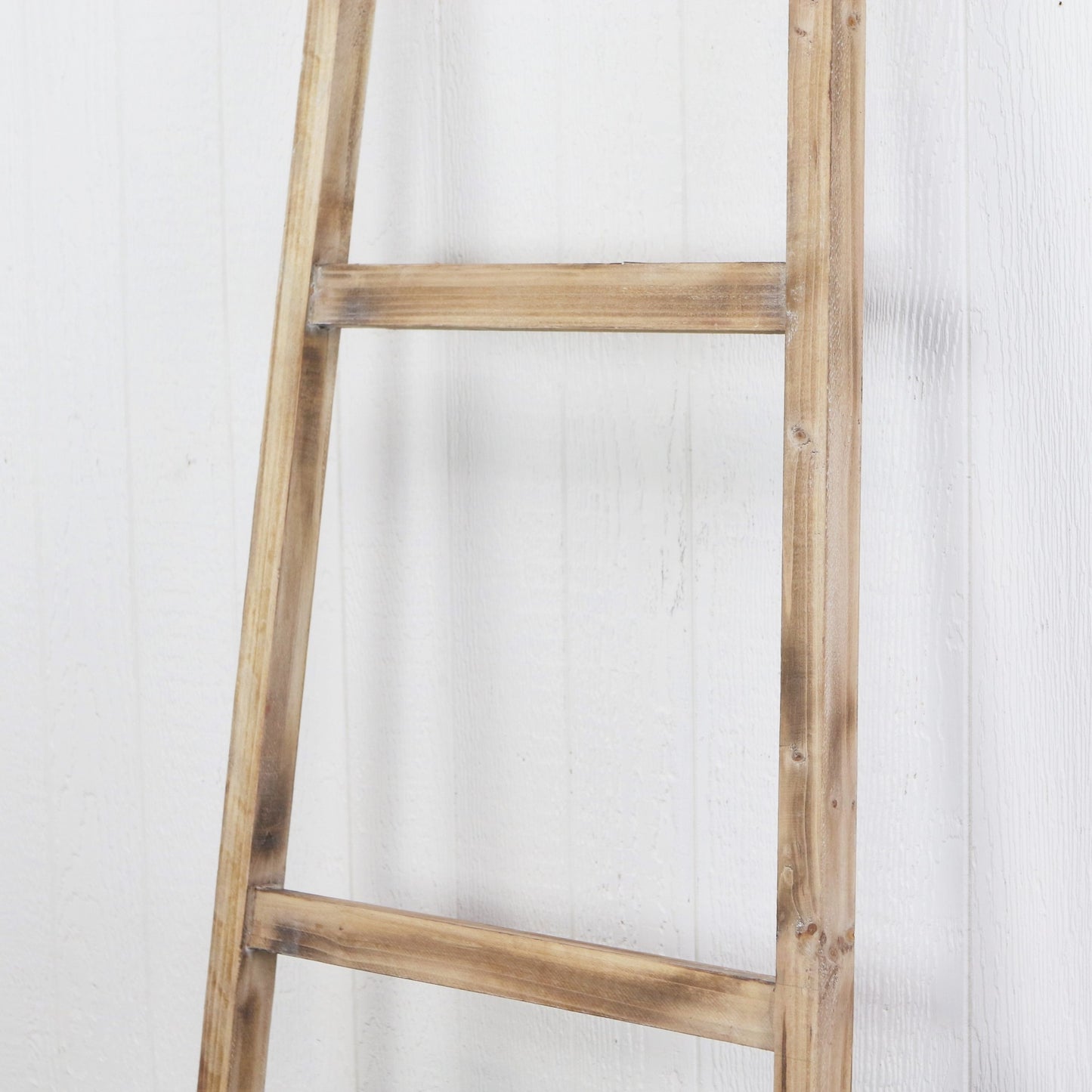Wooden Ladder Storage Piece with 4 Baskets By Homeroots | Room Dividers | Modishstore - 5