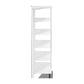 White Five Tier Solid Wood Corner Bookcase By Homeroots | Bookcases | Modishstore - 3