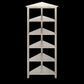 Gray Five Tier Solid Wood Corner Bookcase By Homeroots | Bookcases | Modishstore