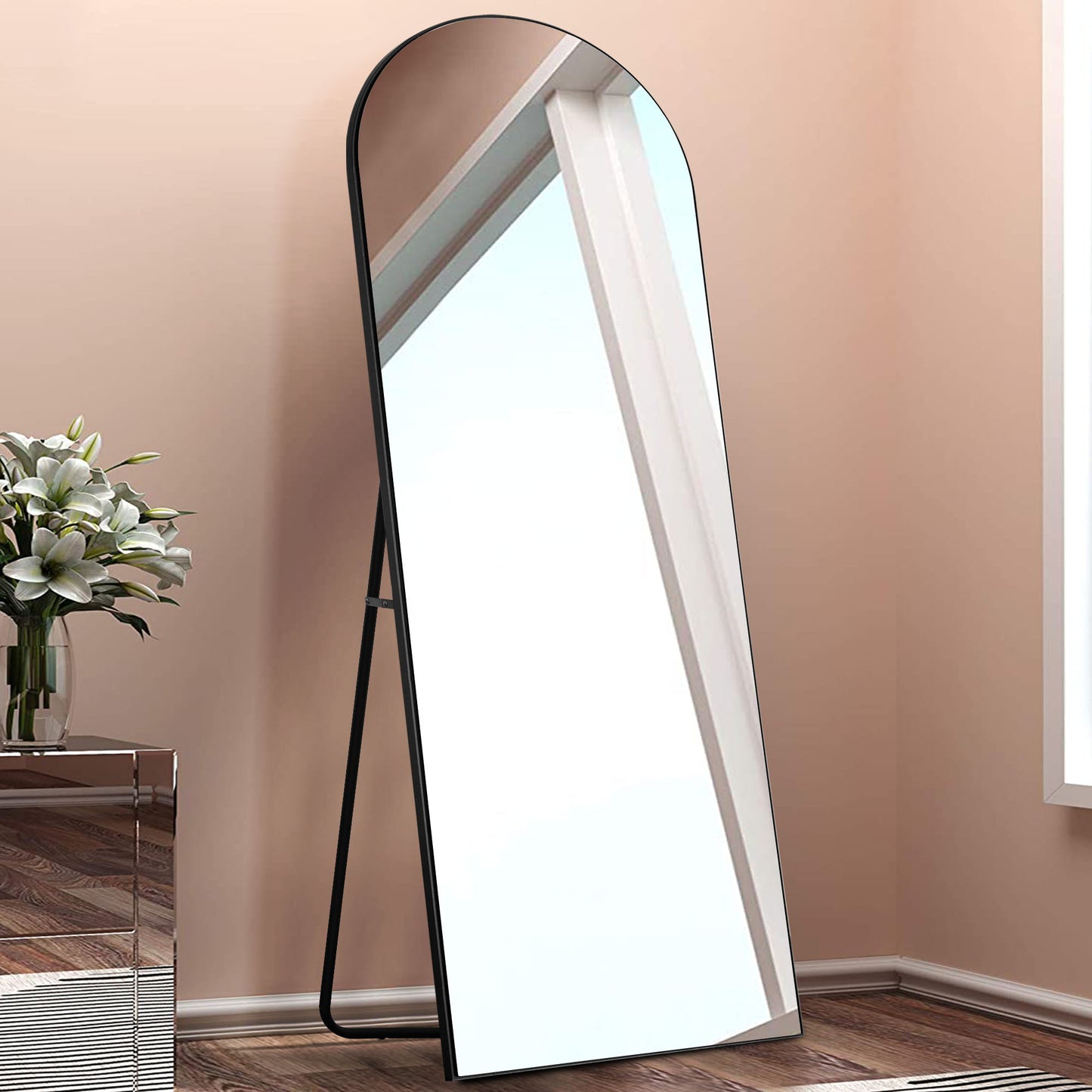 Arched Gold Standing Mirror By Homeroots | Mirrors | Modishstore - 7